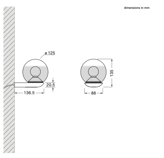 Occhio Luna parete cover sconce